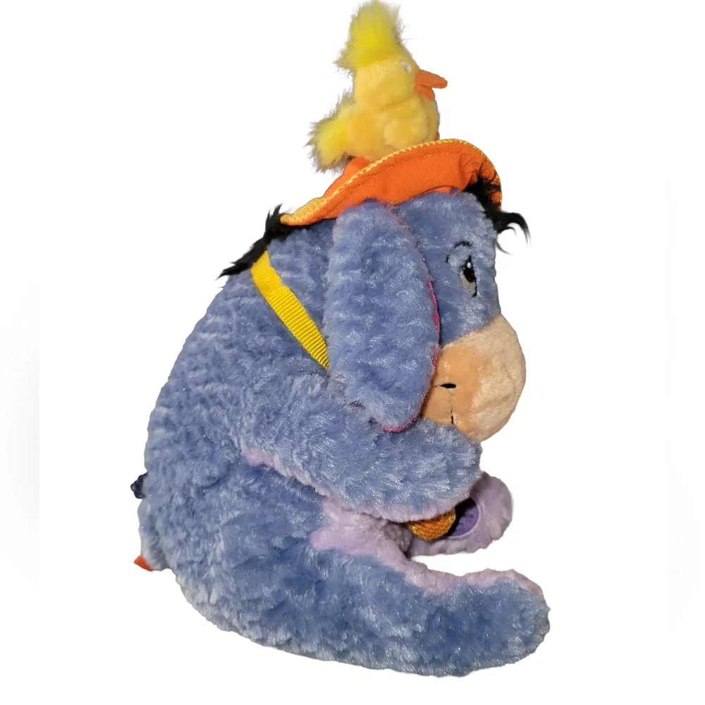 Vintage Disney Store Exclusive Nature Walk Eeyore Plush With Hat and Little Bird